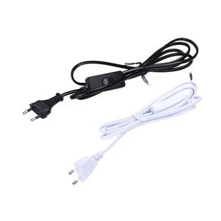 UTAKEE EU Plug Cabo De Alimentação LED Com Interruptor Extensão Da Luminária 6FT