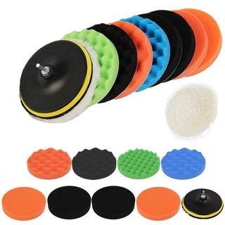 11Peças Kit Polimento para Furadeira/Polimento de Carro/Kit de Esponja de Polimento