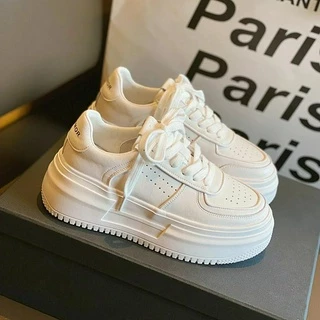 Couro Genuíno Genuíno Couro Genuíno Sapatos Brancos Espessos Sapatos Brancos Femininos Primavera Verão Novo Estilo Plataforma Estudantil Tênis Esportivo Casual Leve Tênis Esportivo Casual Primavera Verão Novo Estilo Plataforma Estudantil Tênis Esportivo C