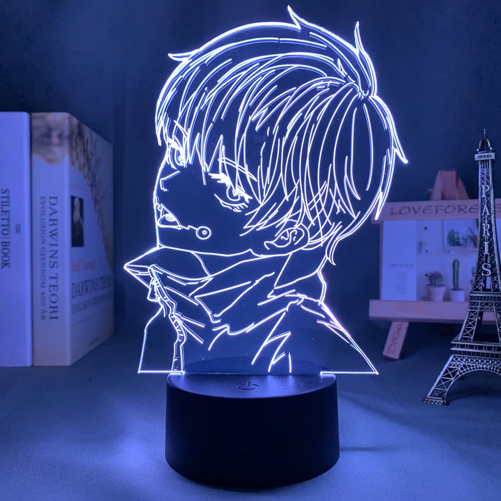 Anime Jujutsu Kaisen Figura Inumaki Toge Lâmpadas LED Lava RGB Luz noturna para decoração de quartos Manga Presentes