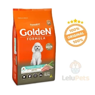 Ração Golden 10KG Sabor Frango e Arroz Mini Bits para Cães Adultos de Porte Pequeno