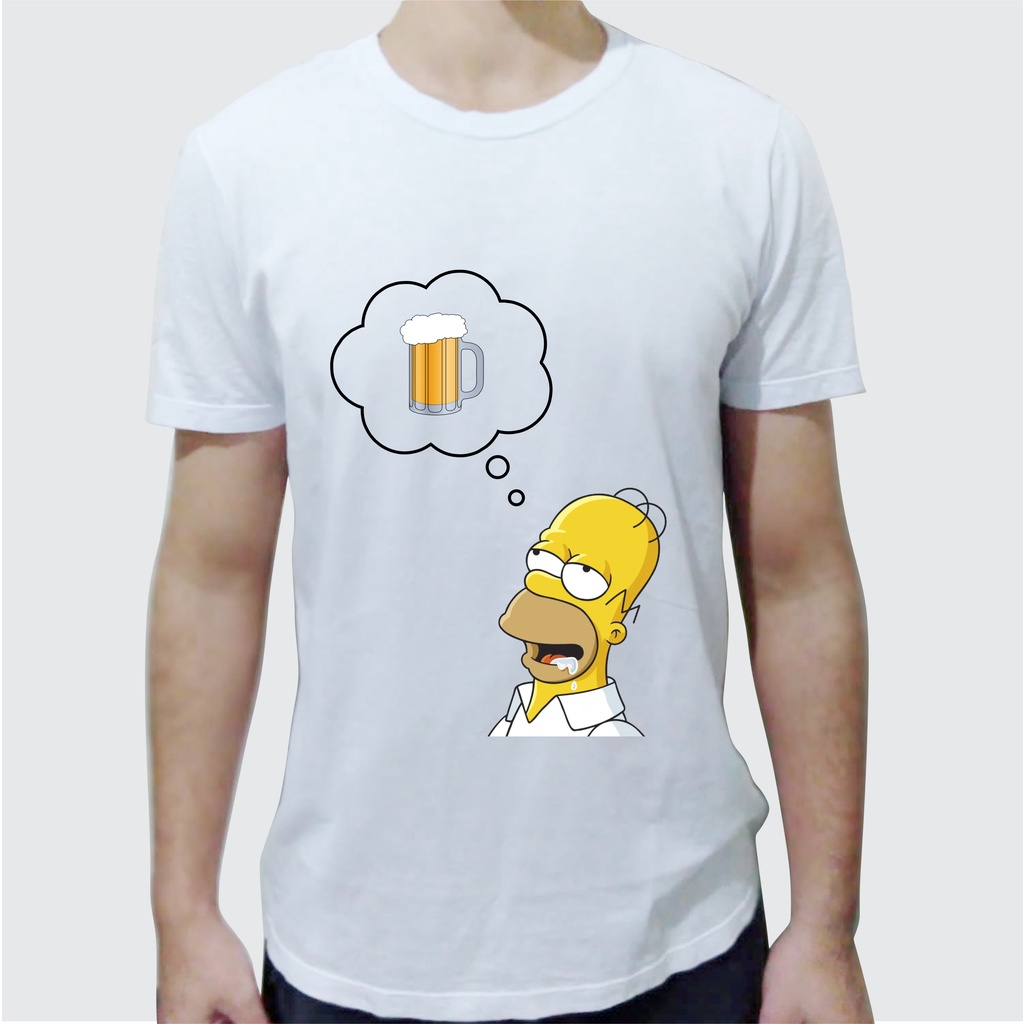 Camiseta Homer Simpson Cerveja Shopee Brasil 9247