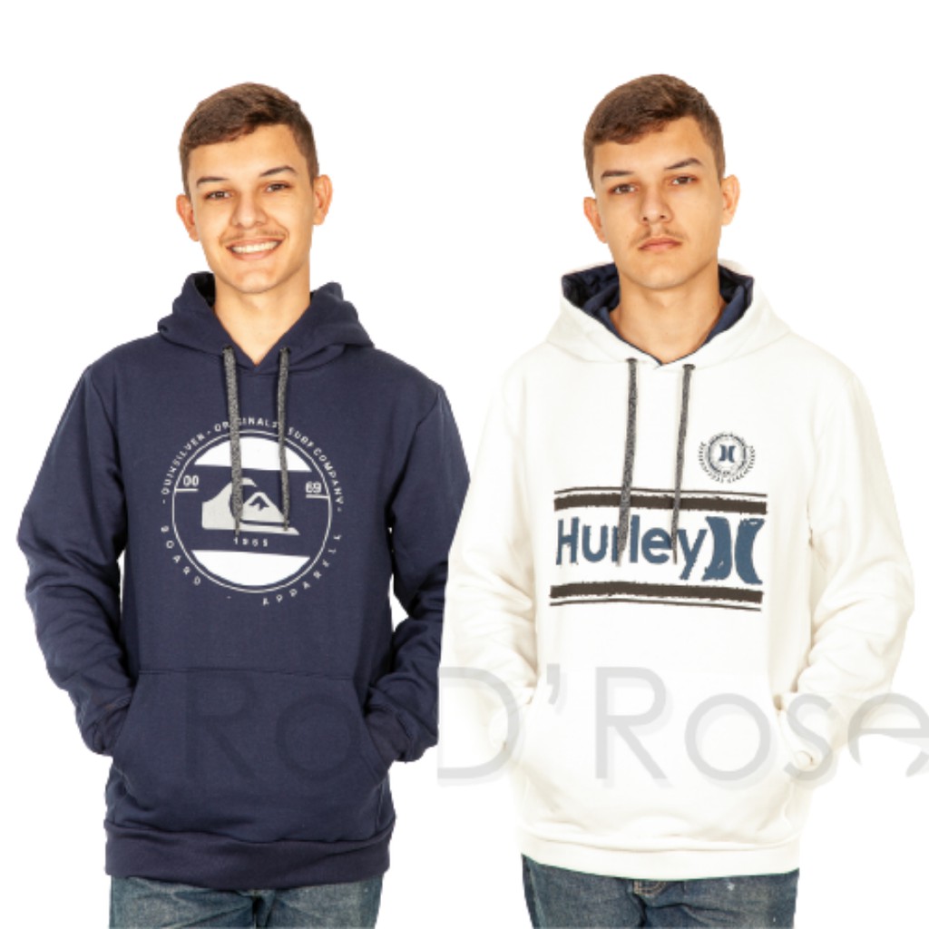 Kit 2 Casacos Blusas Canguru Masculino Peluciado Muiltimarcas