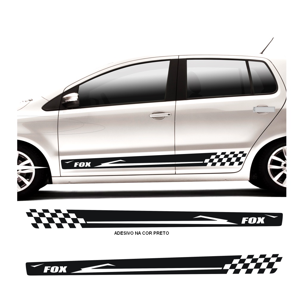 Adesivo Decorativo Fox Para Fox 2 Ou 4 Portas Kit Faixa Lateral Modelo ...