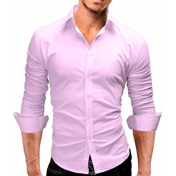 Camisa rosa slim fit new arrivals