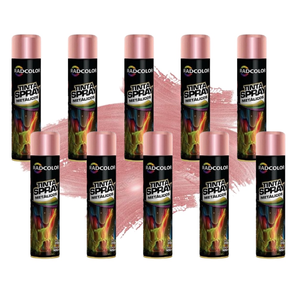 Tinta Spray 400ml Rose Gold RadColor Uso geral - 10 Unid. | Shopee Brasil