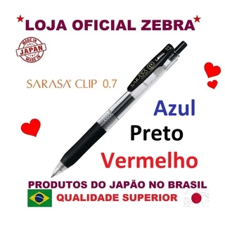 (Original Zebra) - Caneta Zebra Gel Sarasa Clip 0.7 - Cores Clássicas - Unidade Oferta