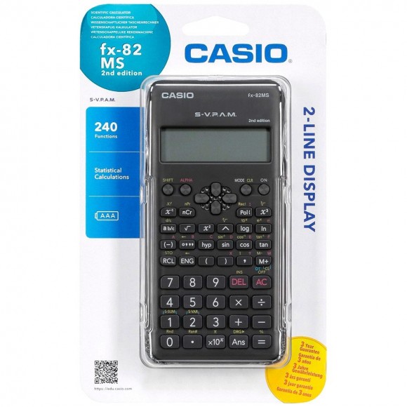 Calculadora Científica Casio 240 Funções FX-82MS-2-S4-DH Preto