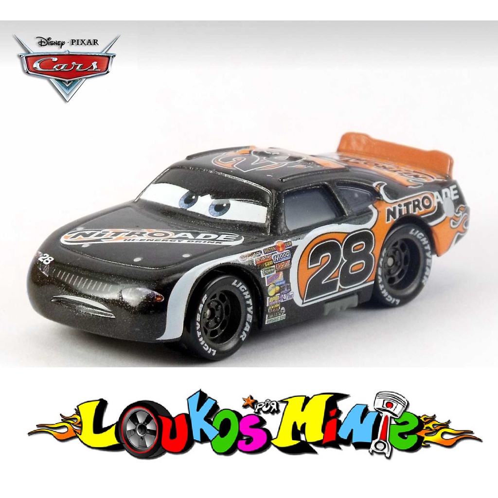 Disney Cars Aiken Axler 28 Nitroade Original Mattel Loose