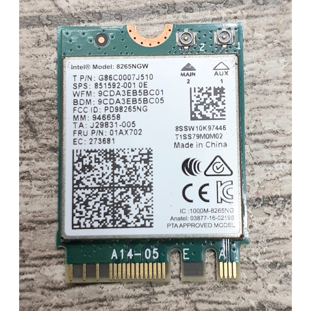 PLACA WIFI WIRELESS 5GHZ INTEL DUAL BAND NOTEBOOK ASUS X510U ORIGINAL