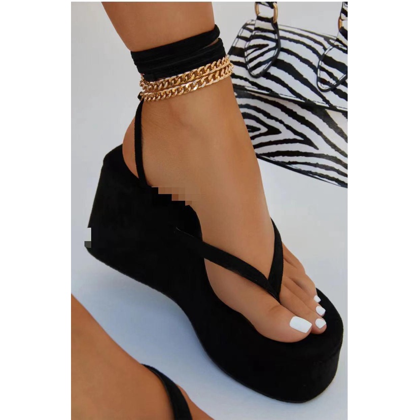 Sandálias 2022 Tamanho Grande 43 De Plataforma De Dedo Quadrado Com Cadarço Americano Europeu