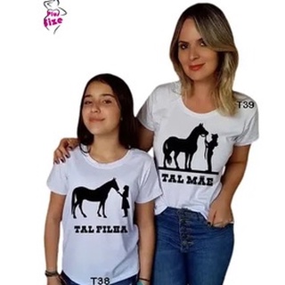 Blusa Mae e Filha Tal Mae Tal Filha Country