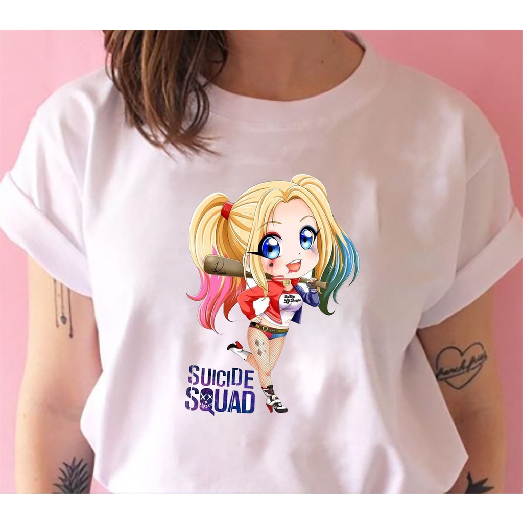 Camiseta da Arlequina coringa blusa Esquadrão harley quinn em Promoção na  Americanas