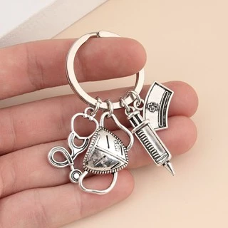 Nova Ferramenta Médica Porta-Chaves Seringa Estetoscópio Enfermeira Doctor Nurse Jewelry