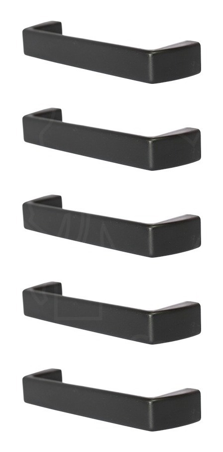 5 Puxador Para Gaveta Preto De Arquivo De Aço Empresas 9,6cm