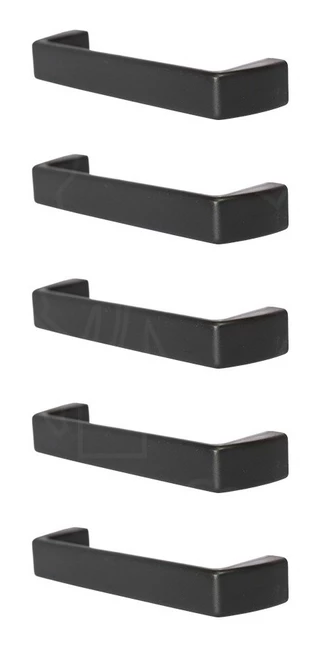 5 Puxador Para Gaveta Preto De Arquivo De Aço Empresas 9,6cm