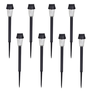 Kit 8 Luminária Balizador Solar Espeto LED Recarregável