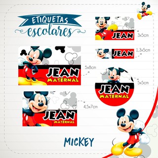 Etiquetas Escolares Personalizadas (Mickey)
