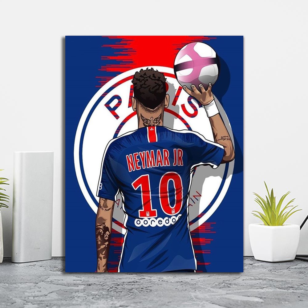 Quadro decorativo Neymar Brasil Jogador Futebol Arte Decoração