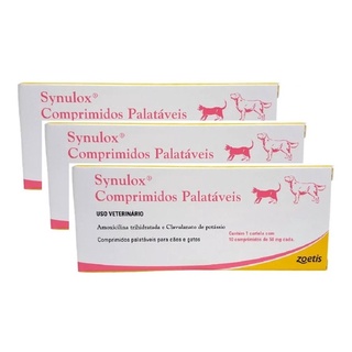 Combo 3 Synulox 50 Mg 10 Comprimidos Zoetis