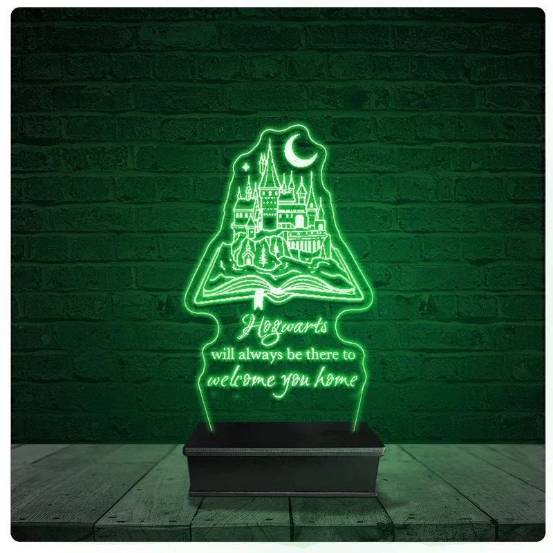 Luminária Abajur Acrílico Led - Hogwarts Harry Potter 03
