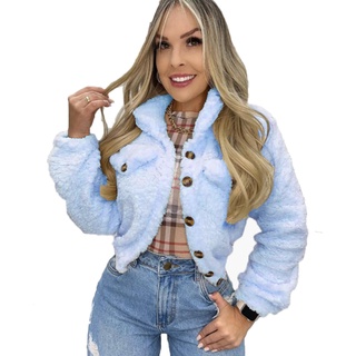 CASACO TED CURTO COR DA ROUPA FEMININO