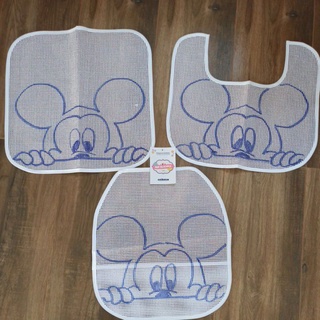Jogo de banheiro Mickey talagarça grossa