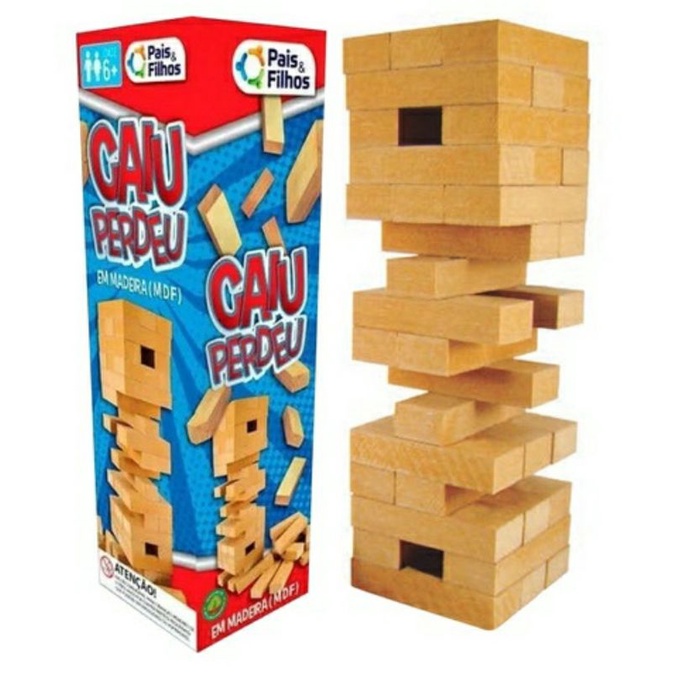 O Jenga Dos Jogos Dos Amigos Em Casa, a Torre Caiu Imagem de Stock