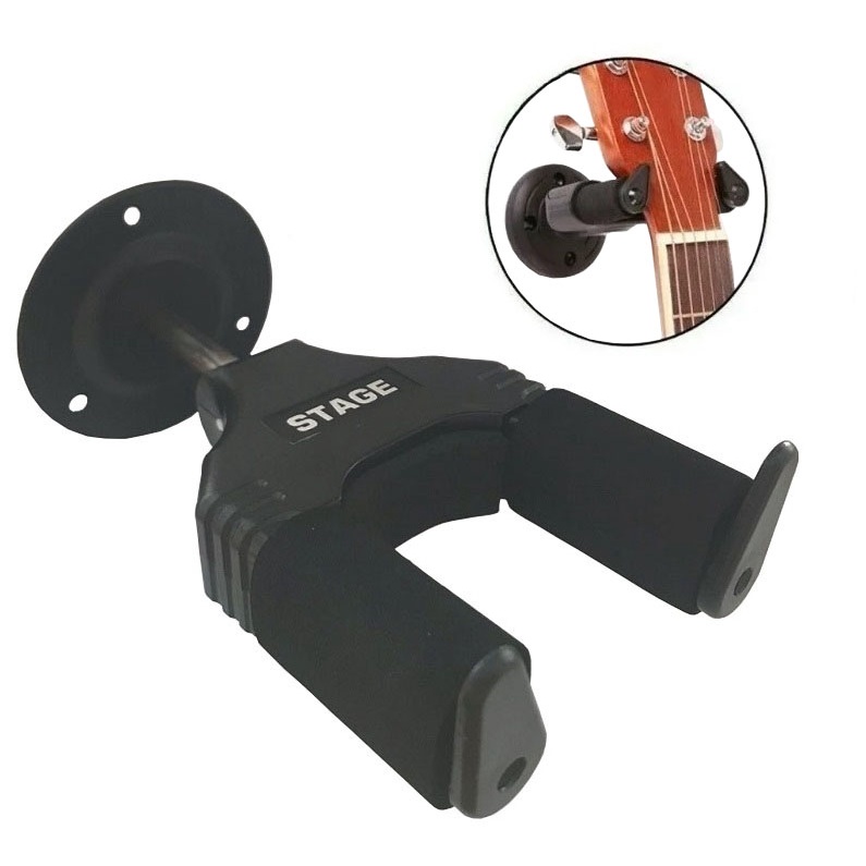 Suporte Para Instrumento Com Trava Automática Violão Guitarra Ukulele Contra-Baixo Violino