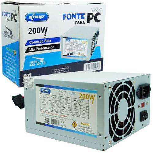 Fonte de alimentação Atx Pc 200W 250W 350W 500W + Cabo De Alimentação