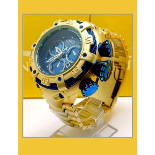 Relógio Masculino Inviccta Dourado Thunderboolt Pesado Luxo PRONTA ENTREGA