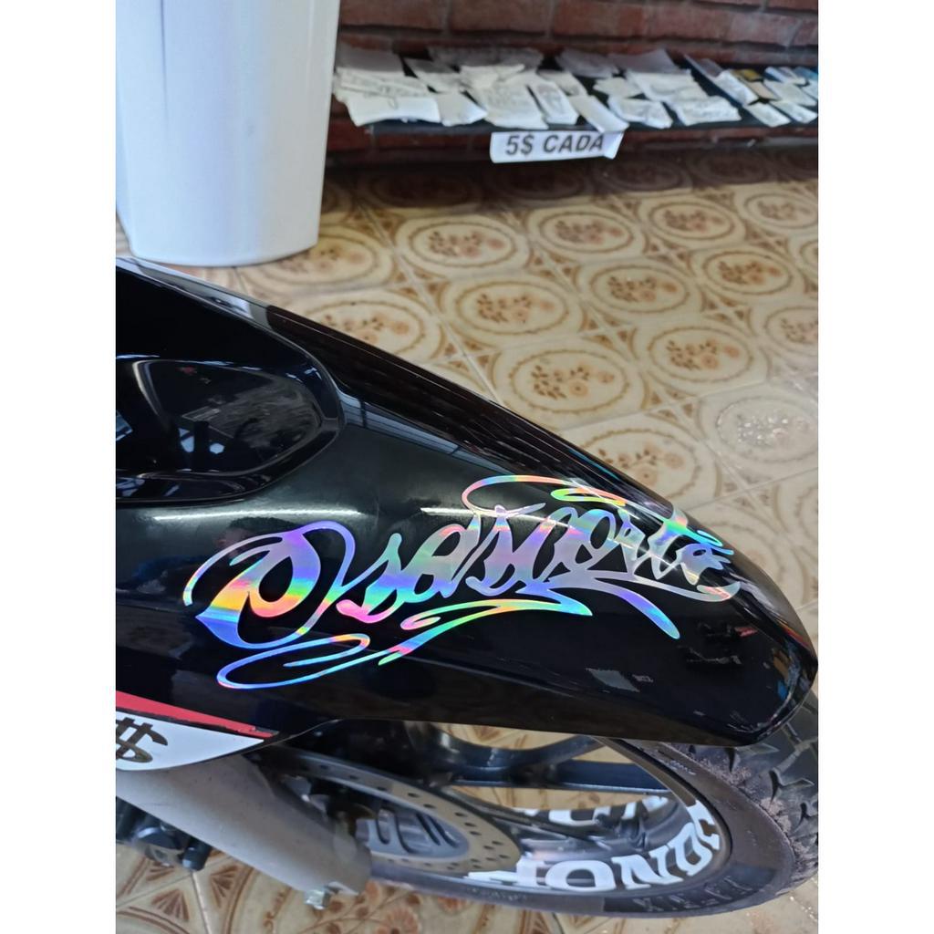 Adesivo Osascorte holográfico para moto