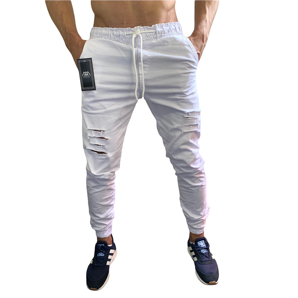 Calça masculina hot sale branca