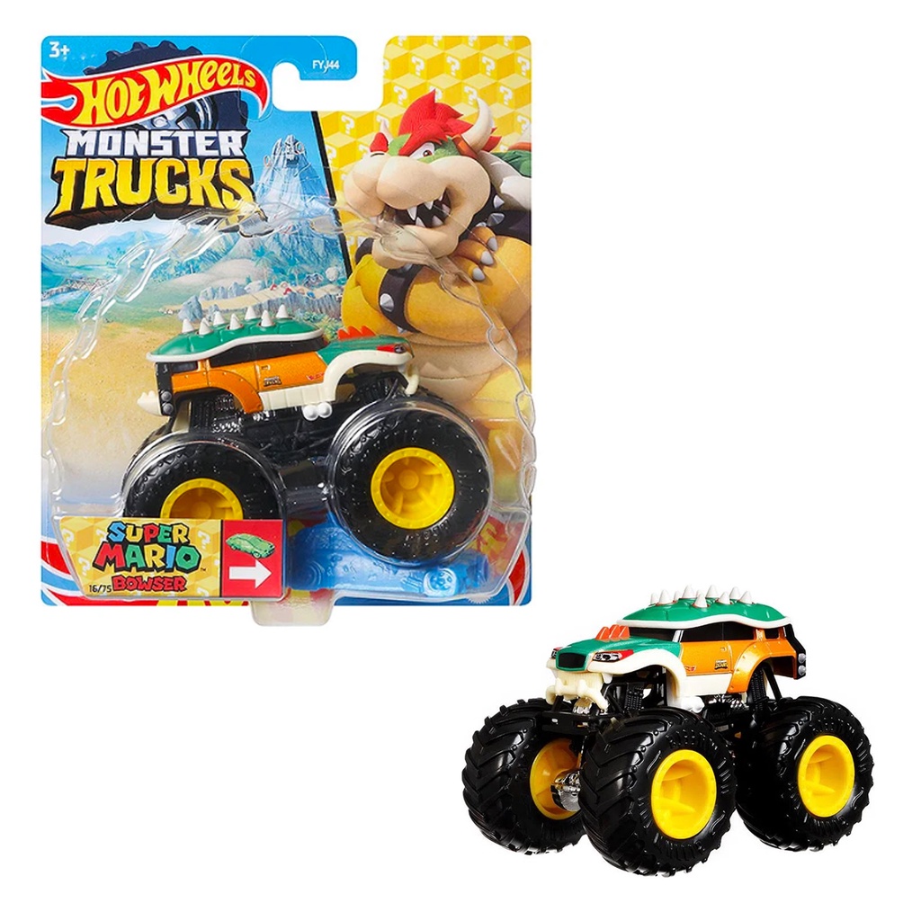 Carrinho Hot Wheels Monster Trucks Super Mario Bowser - Mattel