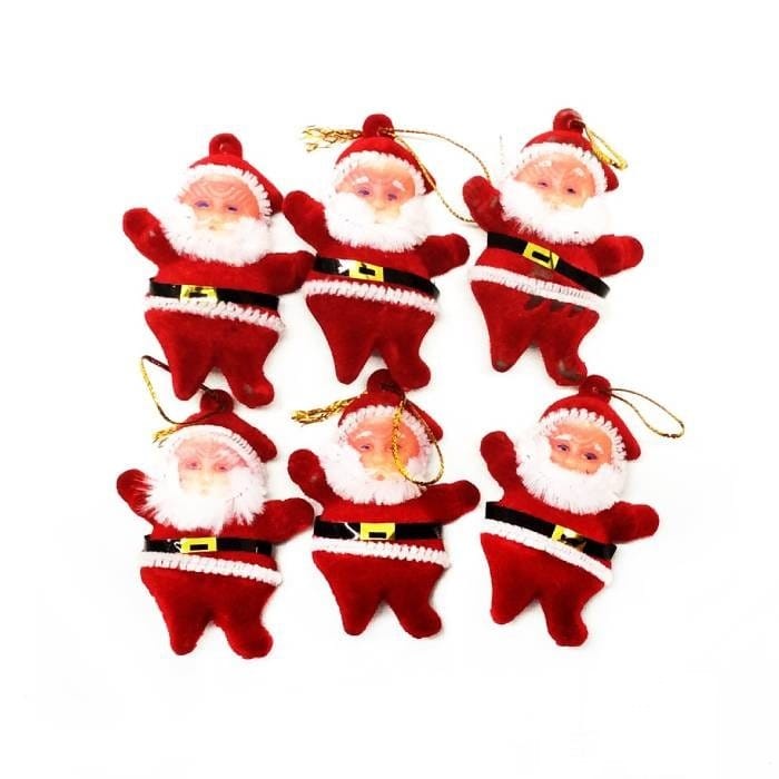 Kit 12 Mini Papai Noel Enfeite Árvore de Natal