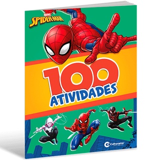 Livro 100 Atividades Infantis Homem Aranha Spider Man Marvel