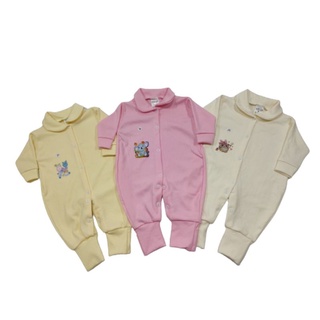 Kit Com 3 Macacoes Canelado Bebe Pé Reversivel Menino Menina Roupas Para Bebe