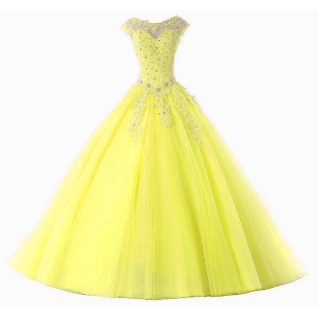 Vestido best sale debutante amarelo