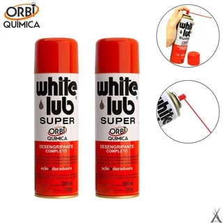 Kit 2 White Lub 300ML Desengripante Lubrificante Desengraxante Super Orbi Química