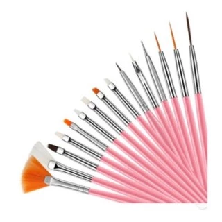 Kit Pincel Gel Uv Com 15 Pinceis Manicure Acrigel Salão Barato