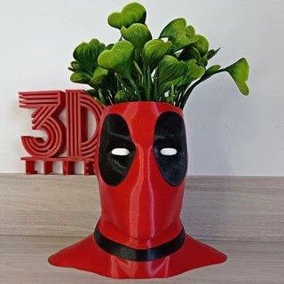 Busto Deadpool Vaso Plantas Suculentas e Porta Treco - 15cm