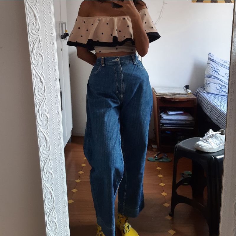 Calça jeans best sale feminina anos 80