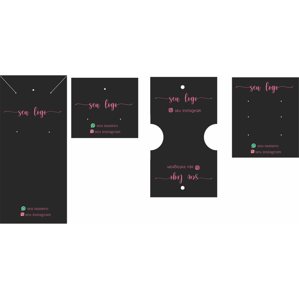 Kit 400 cartela / tag personalizada para bijuteria, joias e semi joias
