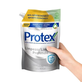 Refil Sabonete Líquido Protex Limpeza Profunda 900ml em Oferta na Shopee