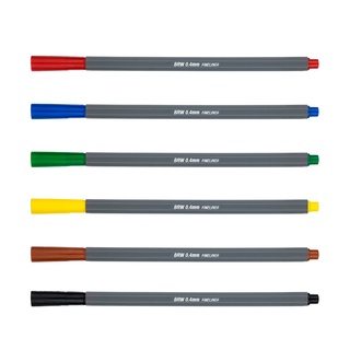 Kit Caneta Hidrográfica BRW Fineliner 0.4mm c/6 unid