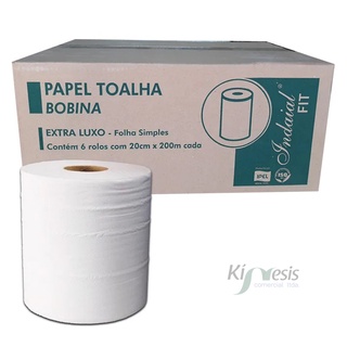 Papel Toalha Em Bobina 100% Celulose 6 Rolos 200M Convert