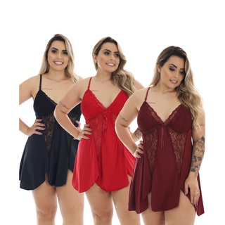 camisola de renda plus size em Promoção na Shopee Brasil 2024