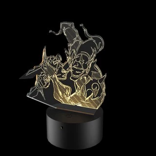 Luminária de Led Shaco Campeão League Of Legends LOL 16 Cores Com Controle Remoto E Base