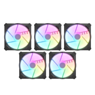 Kit 5 Cooler Fan Gamer Hyrax Preto, 120mm, A-RGB, - HCL605B