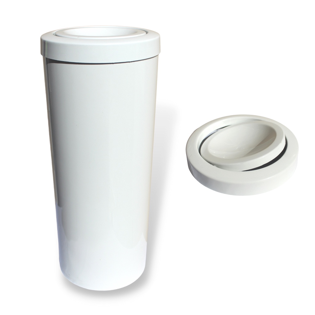 Cesto De Lixo Com Tampa Basculante/ Flip/ Giratória de 23Litros e 60cm Ótimo tamanho para áreas Externas e Internas